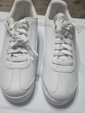 Puma White Low-Top Lace-Up Sneakers